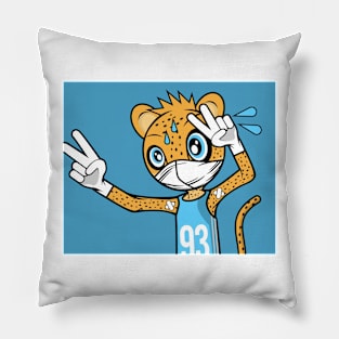 Masked Athlete Cheetah Pillow