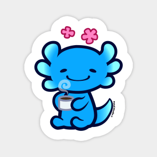 Oli Axolotl coffe time by Patoli Studio Magnet