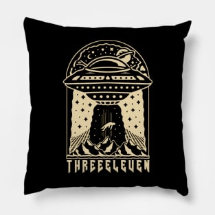 Retro Space Three Eleven Pillow