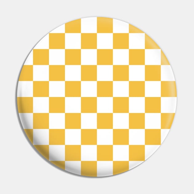 Yellow Check Pin by kassiopeiia