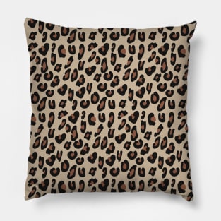 Tan and Brown Leopard Skin Cheetah Print Pillow