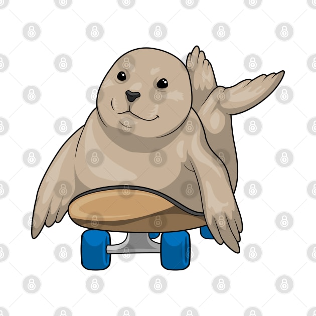 Seal Skater Skateboard by Markus Schnabel