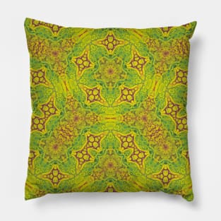 Pea Green and Purple Circular Pattern  - WelshDesignsTP004 Pillow