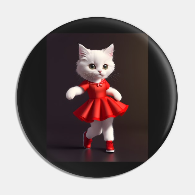 Dancing cat - Modern digital art Pin by Ai-michiart