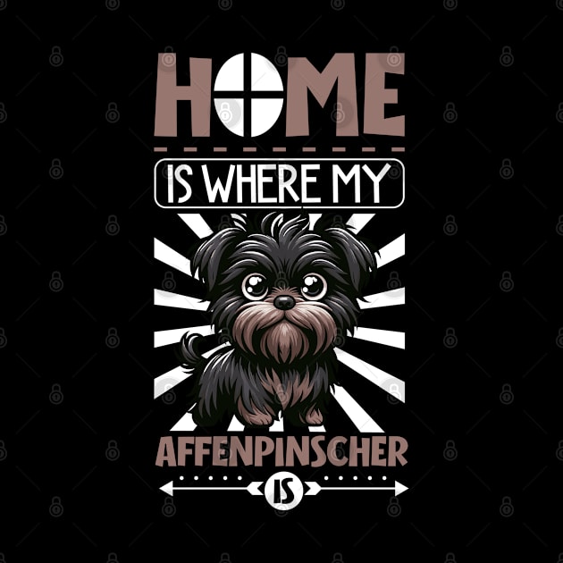 Home is with my Affenpinscher by Modern Medieval Design