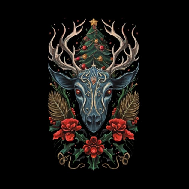 Dark Christmas Deer by Word and Saying