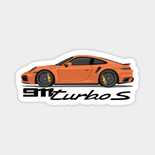 supercar 911 turbo s 992 orange Magnet