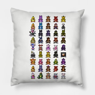 World of FNAF 8bit Pixel Art Pillow