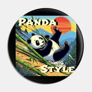 Funny panda style Pin