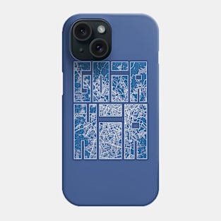 Goiania, Brazil City Map Typography - Blueprint Phone Case