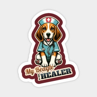 Beagle Nurse Magnet