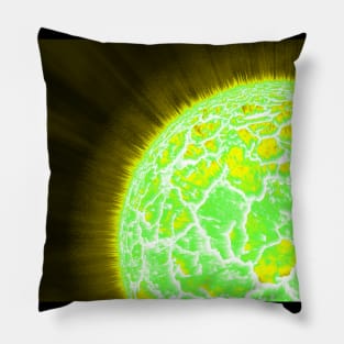 Exploding Sun Close-Up - Yellow Pillow