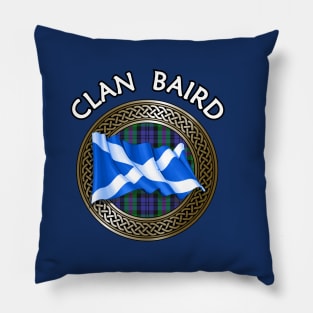 Clan Baird Crest & Tartan Knot Pillow