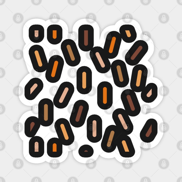 Sprinkle Confetti Orange Chunkies Magnet by Oddoty