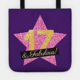 17th Birthday Gifts Women Fabulous - Pink Gold Tote