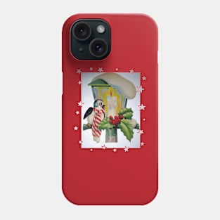 Winter Bird Sitting In Front Of A Christmas Lantern Phone Case