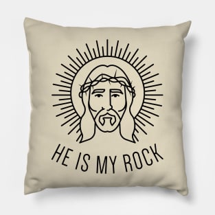 Jesus is my rock Pillow