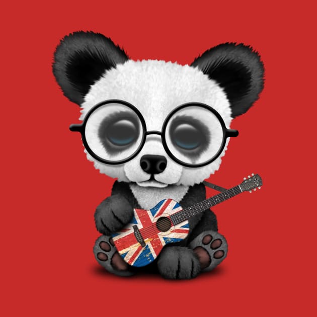 Baby Panda Playing British Flag Guitar by jeffbartels