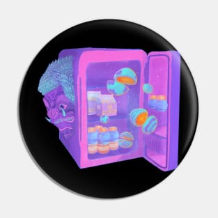 mini fridge, snacks, space drinks, refrigerators, Cute, Planets, Galaxy, Kawaii, Pastel Pin