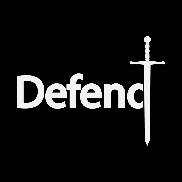Defend defending one word typography design by DinaShalash