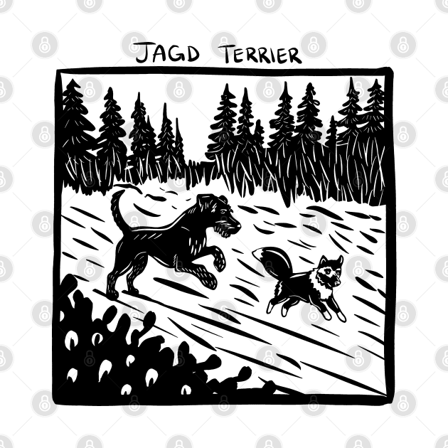 Jagd Terrier Stamp Art by aliasafia