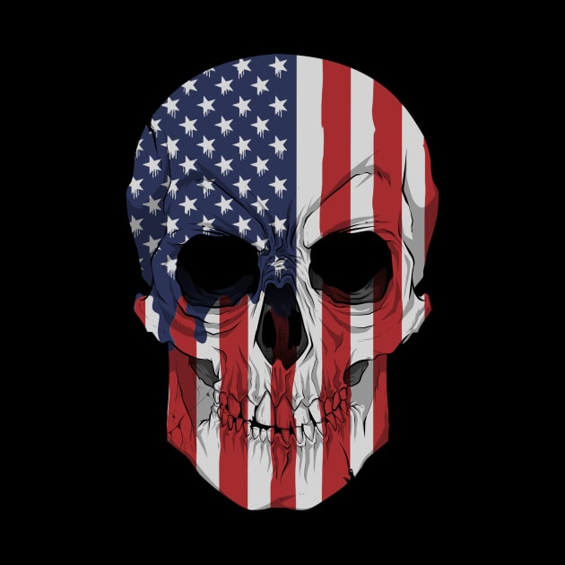 All American Skull by richardsimpsonart