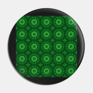 Green Clover Kaleidoscope pattern 11 Pin