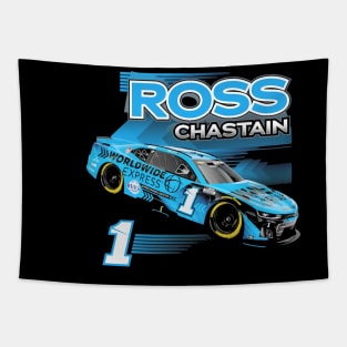 Ross Chastain Black Car Tapestry