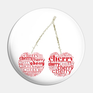 Typographic cherry Pin