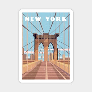 New York, USA.Retro travel poster Magnet