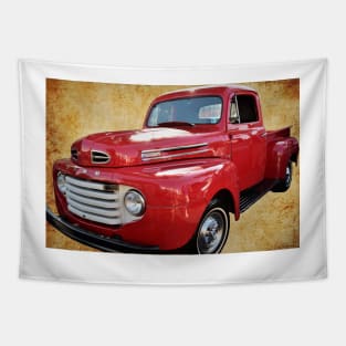 1949 Red Ford F1 Pickup Truck Tapestry