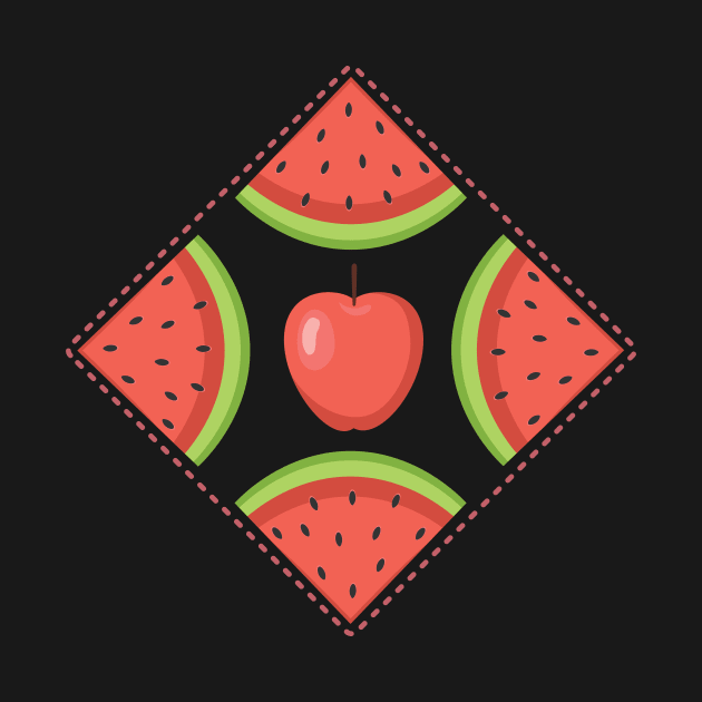 Apple Watermelon Badge by SWON Design