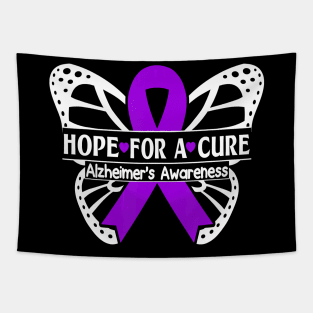 Butterfly Purple Ribbon Alzheimer Awareness Gift Tapestry