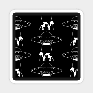 UFO Abducting a Cow Magnet