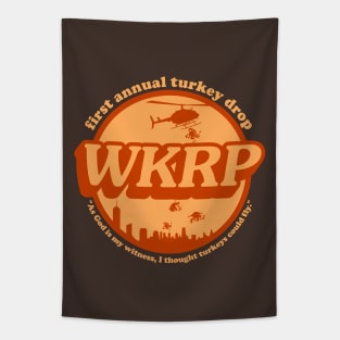 WKRP Turkey Drop Tapestry