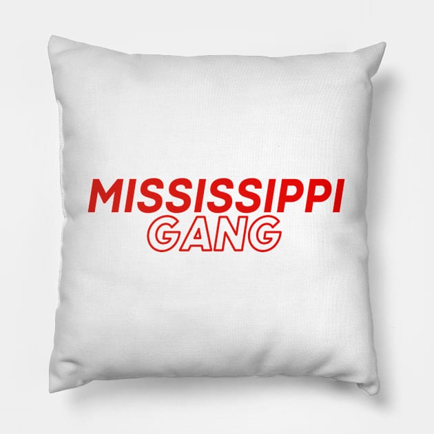 Mississippi Gang Pillow by DeekayGrafx