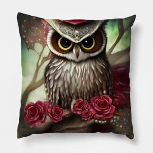 Beautiful Owl the Bird of the Night Pillow