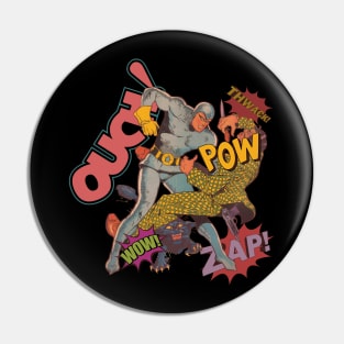 Ouch Pow Zap cartoon vintage comics design Pin