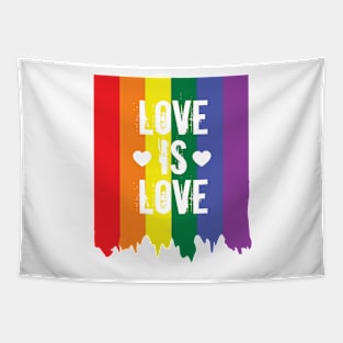 Gay Pride Rainbow Paint Love Is Love Flag Tapestry