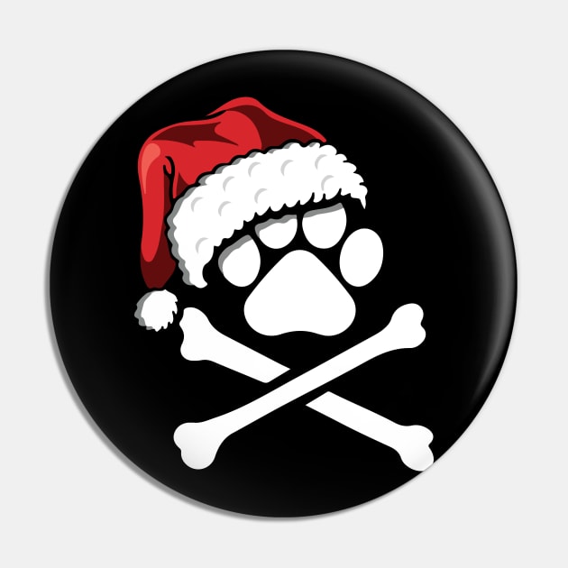 Dog Paw In Santa Hat Christmas Gift For Pet Lover Pin by EduardjoxgJoxgkozlov