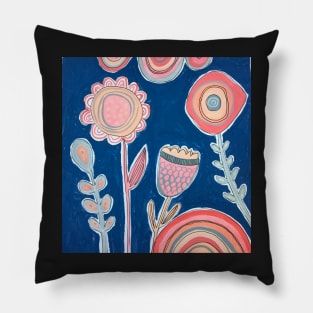 Blue florals Pillow