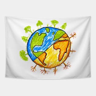 Save green planet Tapestry