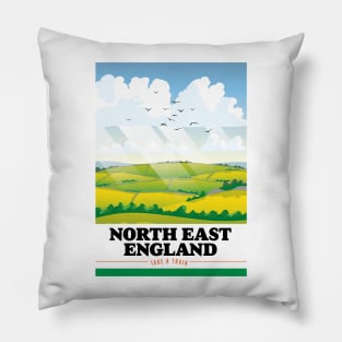 North East England Travel poster Pillow