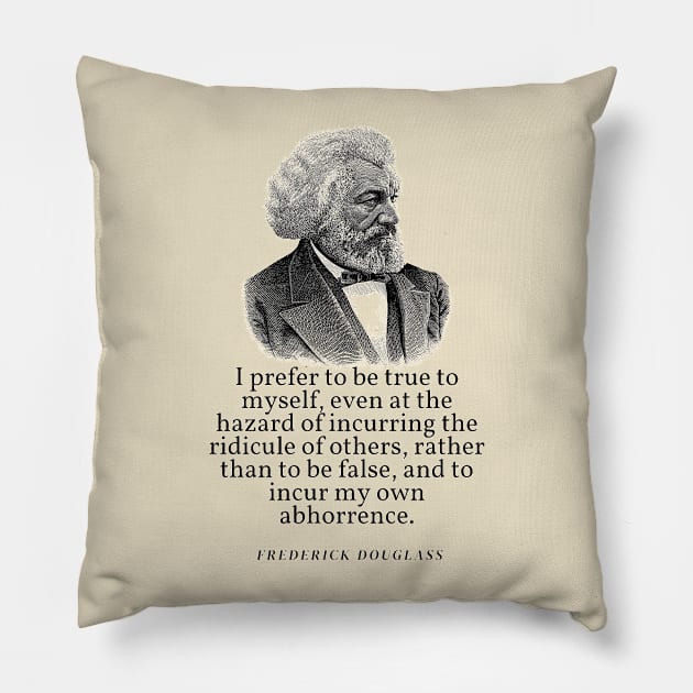 Frederick douglass face and quote Pillow by artbleed