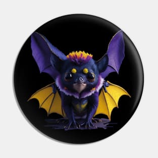 Colorful and Cute two Winged Bat Pin