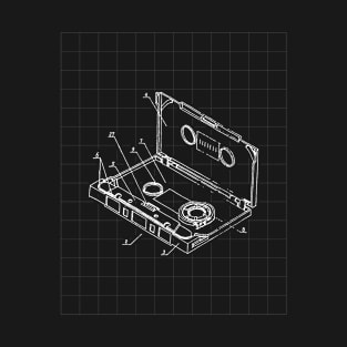 Retro Cassette Tape Diagram T-Shirt