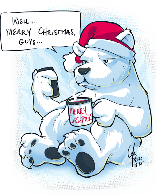 Christmas Bear Kids T-Shirt by MBGraphiX