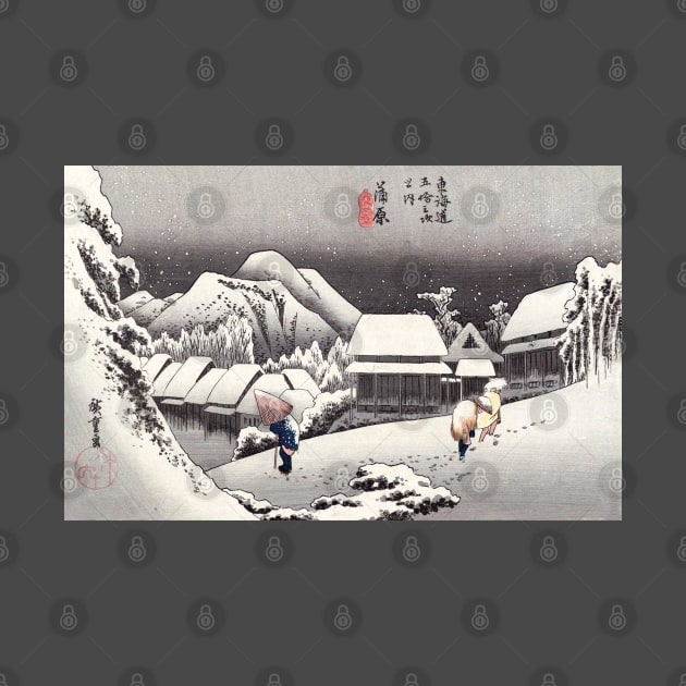 A Snowy Station of the Tōkaidō by Utagawa Hiroshige by uncommontee