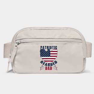 Patriotic Bearded Dad 4th of July Dad Patriotic Grunge Bag