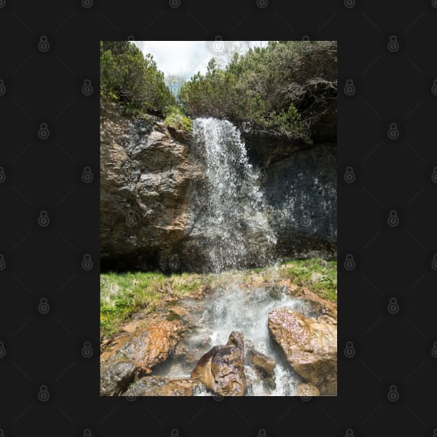 Amazing view of "Lady's waterfall" in Bucegi mountains, Romania, spring day by NxtArt